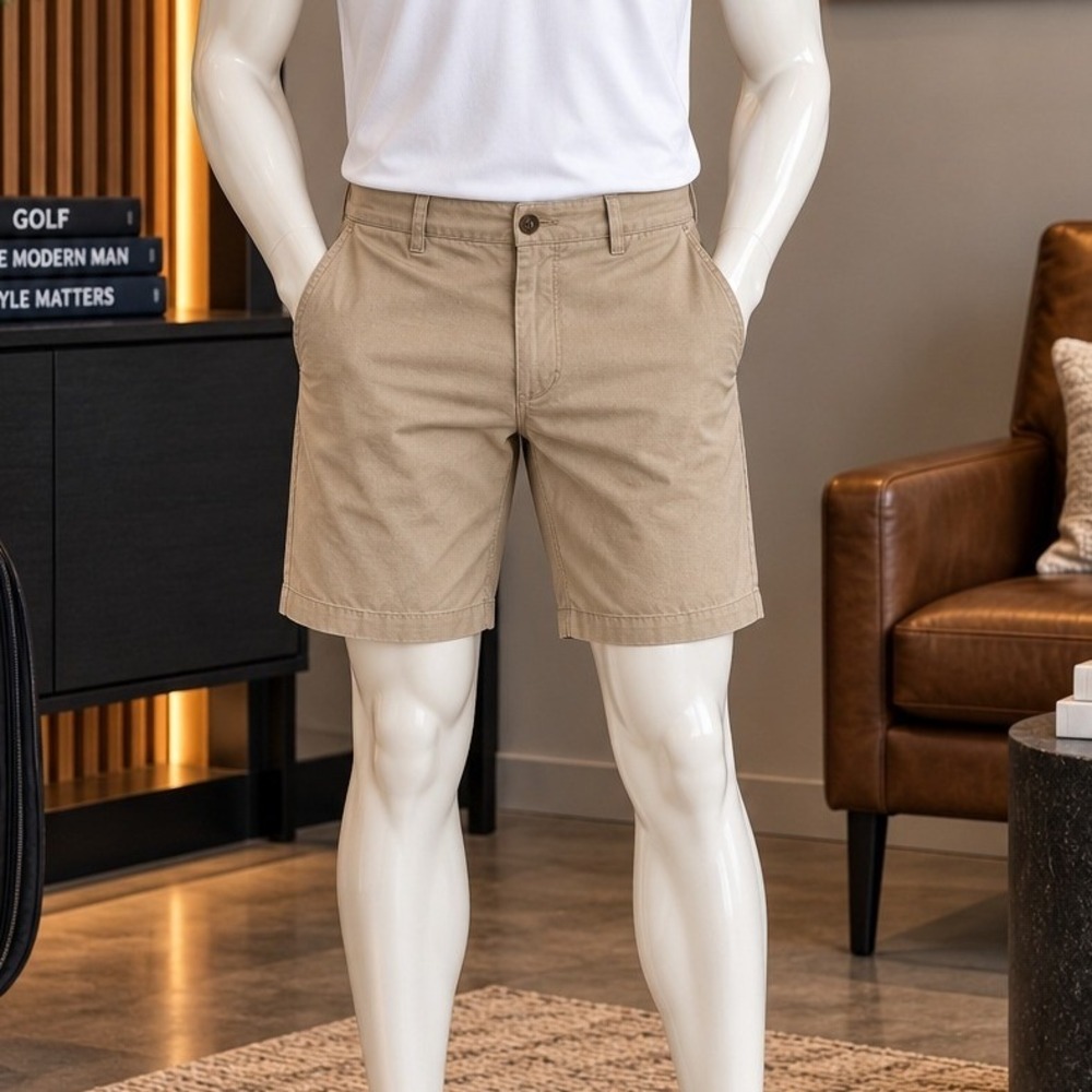 Vineyard Vines Mens Chino Shorts Khaki Tan Stretch Cotton 36
